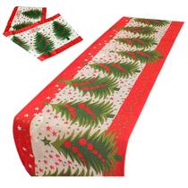 Caminho de Mesa Passadeira Toalha Natal Natalino Trilho Mesa de Jantar Decoraçao Festa Fim de Ano Evento Reuniao Confraternizaçao Celebraçao