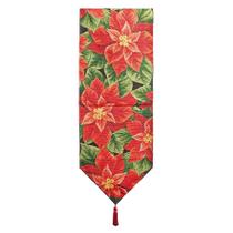 Caminho de Mesa Poinsettia 180cm - 01 unidade - Cromus Natal - Rizzo