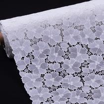 Caminho de Mesa Renda Branca Bege Pvc - 1 Metro x 0,50Cm Decoração Cozinha