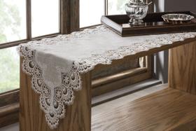 Caminho de Mesa Rendado Istambul Linho Bordado 40x150cm Jolitex Caminho de Mesa Rendado Istambul Linho Bordado 40x150cm Jolitex