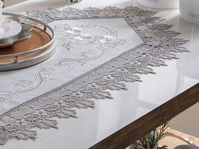 Caminho de mesa rendado Mumbai 40cmx1,80m - Jolitex Caminho de mesa rendado Mumbai 40cmx1,80m - Jolitex