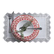Caminho de Mesa Rendado Texas Branco Luxo 30x45 cm Jolitex Caminho de Mesa Rendado Texas Branco Luxo 30x45 cm Jolitex