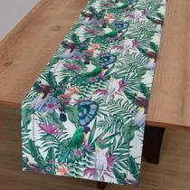 Caminho de Mesa Retangular 40x85cm Glamour Pássaros - Catran