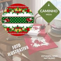 Caminho de Mesa Retangular Colonial 1,40m x 40cm Sino Natalino