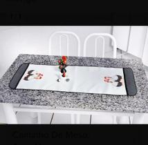 Caminho de mesa tecido bordado 145 cm x 38 cm - Jovem Bordados