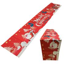 Caminho de Mesa Toalha Passadeira Natal Natalino Trilho Mesa de Jantar Papai Noel Boneco de Neve Decoraçao Festa Fim de Ano Confraternizaçao Celebraça