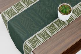 Caminho De Mesa Trilho Art Deco Verde