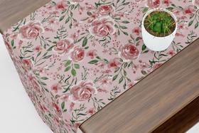 Caminho De Mesa Trilho Floral Rosa Aquarela - Core Decore