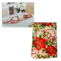 Caminho De Mesa Trilho Natal Tecido 100 X 35cm Forrado Decoração Natalina Caminho De Mesa Trilho Natal Tecido 100 X 35cm Forrado Decoração Natalina