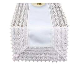 Caminho Mesa Lyon L'essence 40x220cm Branco Argivai