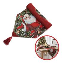 Caminho Mesa Toalha Decoração Enfeite 180cm Natal Natalina Papai Noel Papai Noel