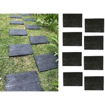 Caminho Para Jardim Tronco Preto Pisante Plástico Kit 10
