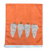 Caminho Trilho de Mesa Laranja com cenouras 40x180cm