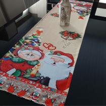 Caminho Trilho de Mesa Natal Papai Noel e Mamãe Noel 01