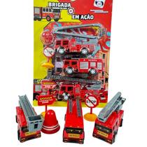 Caminhões De Bombeiro Carrinhos Brigada Incêndio Brinquedo