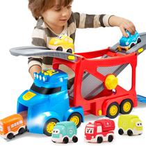 Caminhões de brinquedo Vroomix Extra Large City com 6 carros para crianças a partir de 3 anos