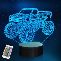 Caminhões Monster 3D Night Light YuanDian para crianças