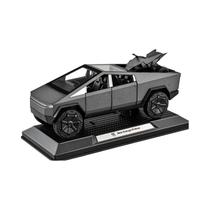 Caminhonete Cybertruck Com Reboque RV De Metal, Brinquedo De Liga Metálica Fundido Sob Pressão,