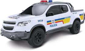 CAMINHONETE DE BRINQUEDO PICK-UP S10 POLÍCIA MG 1146 Branca