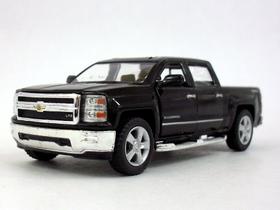 Caminhonete modelo Diecast KinSmart 2014 Chevrolet Silverado LTZ Crew Cab 4x4 escala 1:46 Caminhonete modelo Diecast KinSmart 2014 Chevrolet Silverado LTZ Crew Cab 4x4 escala 1:46