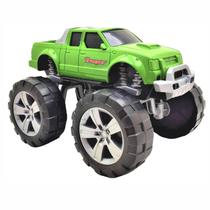 Caminhonete Pick-Up Brinquedo Trooper Carrinho Roda Grande Usual Brinquedos Verde