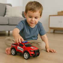 Caminhonete Polícia Bombeiro Criança Caminhonete Carrinho Brinquedo Infantil Presente Roubo Motinha