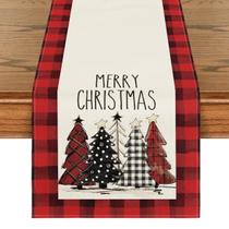 Camino de Mesa Artoid Mode 33x122 cm Rojo Negro Cuadros Navideño Camino de Mesa Artoid Mode 33x122 cm Rojo Negro Cuadros Navideño