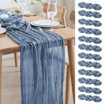 Camino de Mesa Asee'm 89x305 cm Azul Polvoriento Set de 12 Piezas