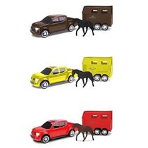 Camionete Pick-up RX L200 Com Trailer Caretinha e Cavalo - Roma Brinquedos