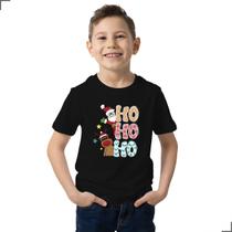 Camisa 100% Algodão Moda Kids Final De Ano Natal 2023 Noel
