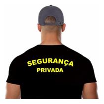 Camisa 100% Algodão Preta Com Estampa: Segurança Privada Top