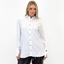Camisa Absolutti Alongada Manga Longa Feminina Camisa Absolutti Alongada Manga Longa Feminina