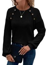 Camisa Acelitt preta de manga comprida para mulheres 2024 tamanho L