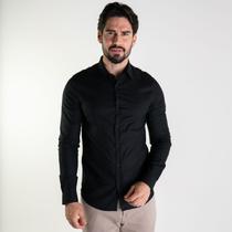 Camisa Acostamento Casual Preta Camisa Acostamento Casual Preta