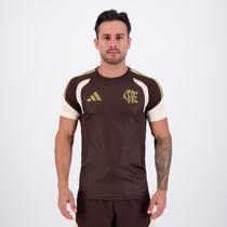 Camisa Adidas Flamengo Treino Atleta 2026 Marrom