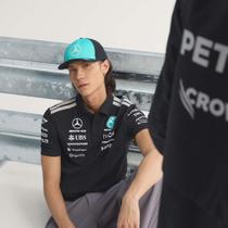 Camisa Adidas Mercedes AMG Petronas Polo Eng Preta