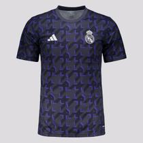 Camisa Adidas Real Madrid Pré Jogo Cinza e Roxo