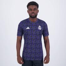 Camisa Adidas Real Madrid Pré Jogo Cinza e Roxo