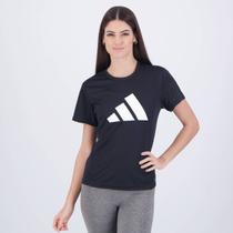 Camisa Adidas Run It Feminina Preta e Branca Camisa Adidas Run It Feminina Preta e Branca