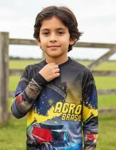 Camisa Agro Infantil Trator Made In Roça Proteção Solar Uv Camisa Agro Infantil Trator Made In Roça Proteção Solar Uv