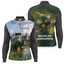 Camisa Agropecuaria Galera Do Agro Proteção Camiseta Agroquímica Poliéster Blusa Térmico