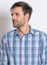 Camisa Aleatory Manga Longa Xadrez Burn