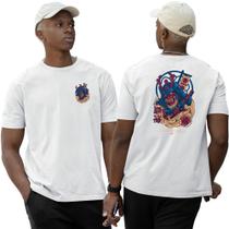 Camisa Algodão Basica Samurai Bushido Red Tokio Abstract