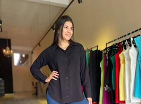 Camisa Alongada - Preto