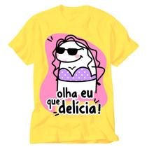 Camisa amarela Flork frase mãe leva o casaco que vai esfriar