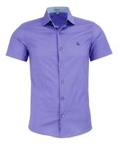 Camisa Amil Manga Curta Slim Algodão Lançamento 1782