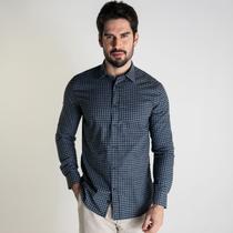 Camisa Aramis Flamê Xadrez Azul e Preto