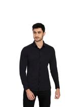 Camisa Aramis Malha Tecnológica Maquinetada Preto