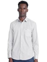 Camisa Aramis Masculina Regular Tricoline Micro Xadrez Branca/Azul Índigo Camisa Aramis Masculina Regular Tricoline Micro Xadrez Branca/Azul Índigo