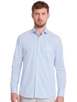 Camisa Aramis Masculina Tricoline Regular Micro Xadrez Azul Claro Camisa Aramis Masculina Tricoline Regular Micro Xadrez Azul Claro